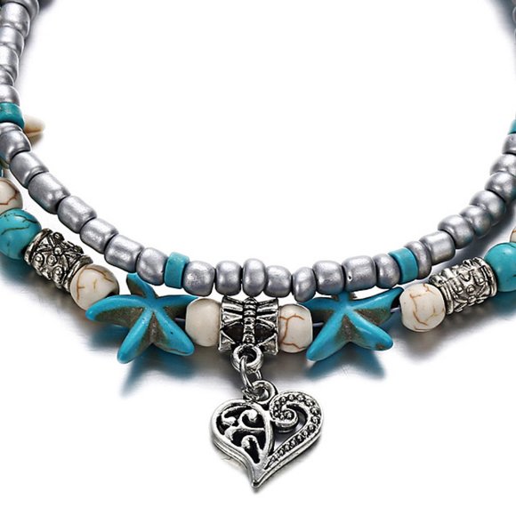Starfish Bracelet with Heart Charm - Picture 2 of 2